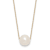 Freshwater Cultured Pearl Station Necklace In 10K Gold 17 Inch