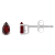 5x3mm Pear Shape Garnet 14k White Gold Stud Earrings