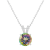 8mm Round Mystic Topaz With Diamond Accents Rhodium Over Sterling Silver
Pendant with Chain