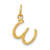 10K Yellow Gold Polished Letter w Initial Charm