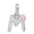 Sterling Silver Letter M with Enamel Pendant
