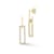 Rachel Zoe Pave CZ Rectangular Link Dangle Earrings in 14K Gold Over
Sterling Silver