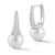 Rachel Zoe 10mm Freshwater Pearl Drop Earrings in Rhodium Over Sterling Silver