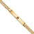 14k Yellow Gold Medical Red Enamel Curb Link ID Bracelet