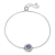 Blue Lab Created Sapphire Rhodium Over Sterling Silver Love Knot Bolo
Bracelet 0.64ctw