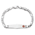 Rhodium Over 14k White Gold Medical Soft Diamond Shape Red Enamel Figaro
Link ID Bracelet