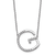 Rhodium Over 14k White Gold Sideways Diamond Initial G Pendant Cable
Link 18 Inch Necklace