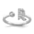 Rhodium Over 14K White Gold Lab Grown Diamond VS/SI GH, Initial R
Adjustable Ring