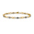 10k Yellow Gold and Rhodium Over 10k Yellow Gold Diamond and Oval
Emerald Bracelet