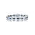 Sapphire Color CZ Oval Link Tennis Bracelet In Sterling Silver