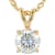 Diamond Simulant Solitaire Pendant Necklace In 18K Gold Over Sterling
Silver 3.00ct