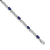 Rhodium Over 14k White Gold Diamond and Sapphire Bracelet
