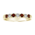 14K Yellow Gold Garnet and Diamond Wedding Band 0.50ctw
