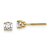 14K Yellow Gold Certified Lab Grown Diamond 1/2ct. VS/SI GH+, Screw Back Earrings