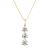 0.75ctw Diamond 3 Stone Pendant 14k Yellow Gold