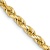 14k Yellow Gold 3.35mm Solid Diamond-Cut Quadruple Rope 24 Inch Chain