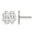 Rhodium Over Sterling Silver LogoArt University of Notre Dame Extra
Small Post Earrings