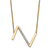 14k Yellow Gold and Rhodium Over 14k Yellow Gold Sideways Diamond
Initial Z Pendant 18 Inch Necklace