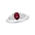 0.63ctw Ruby and Diamond Ring in 14k White Gold