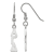 Rhodium Over Sterling Silver LogoArt Alpha Gamma Delta Small Dangle Earrings
