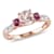 Morganite, Pink Tournaline and Diamond 10K Rose Gold Ring 1.09ctw