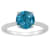 8mm Round London Blue Topaz and 1/10 ctw Diamond Rhodium Over Sterling
Silver Ring