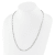 14K White Gold Polished Flat Oval Link Necklace