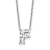 White Lab-Grown Diamond F VS 14K White Gold "F" Initial
Necklace 1.50ct