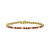 3.09ctw Ruby and Diamond Bracelet in 14k Yellow Gold