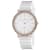 Oceanaut Women's Ripple White Dial, Rose Bezel, White Rubber Strap Watch