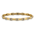 14k Yellow Gold and Rhodium Over 14k Yellow Gold Diamond Bamboo Design Bracelet