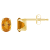 6x4mm Oval Citrine 10k Yellow Gold Stud Earrings