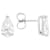 Lab-Grown Diamond Pear Shape Martini Stud Earrings In 14K White Gold 3.00ctw