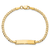 14k Yellow Gold Flat Curb Link ID Bracelet