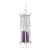 Amethyst Rhodium Over Sterling Silver Hourglass Sand Timer Pendant