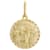 Taurus Zodiac Medallion Pendant In Solid 14K Yellow Gold