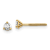 14K Yellow Gold Lab Grown Diamond 1/5ctw VS/SI GH Screw Back 3-Prong Earrings