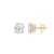 14K Yellow Gold 1.50 Ctw Round Lab-Grown Diamond Studs, F Color SI2 Clarity
