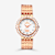 Croton Rose Tone Round Mother Of Pearl Dial Watch with Diamond Markers