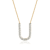 Lab-Grown Diamond Initial U Necklace In 14K Gold Over Sterling Silver 0.50ctw
