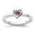 Sterling Silver Stackable Expressions Rhodolite Heart Ring 0.09ctw