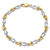 14k Yellow Gold and 14k White Gold Textured Mariner's Link Bracelet
