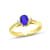 0.45ctw Tanzanite and Diamond Ring in 14k Yellow Gold