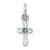 Rhodium Over Sterling Silver Child's March Light Blue Preciosca Crystal
Cross Pendant