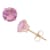 Lab Created Pink Sapphire 10K Yellow Gold Stud Earrings 1.40ctw