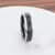ATNOS Brushed Black Center Polished Beveled Edges Men’s Titanium Wedding
Ring 6mm