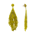 Yellow and Gold Graduated Fringe Seed Bead Earring