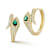 Rachel Zoe CZ Pave Snake Hoop Earrings in 14K Gold Over Sterling Silver