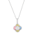 Pink, Yellow, Blue, And White Cubic Zirconia Rhodium Over Sterling
Silver Pendant 1.33ctw
