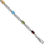 Rhodium Over 14k White Gold Multi-gemstone and Diamond Rainbow Bracelet